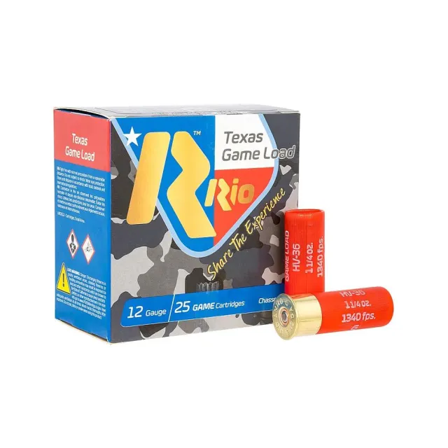 Rio Ammunition Texas Game Load 36 HV 12 Gauge 2.75 In 1-1/4oz #7.5 25ct - View 2