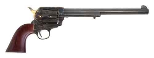 CIMARRON WYATT EARP .45LC OM FS 10" CC/BL WALNUT W/O BADGE - View 2