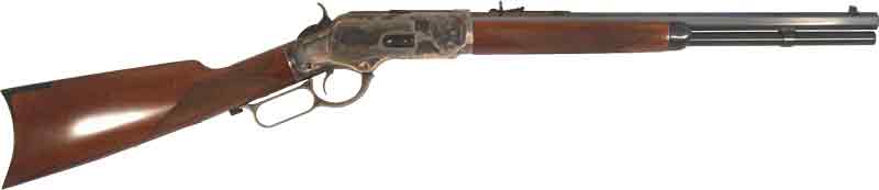 Cimarron 1873 Saddle Rifle .45LC 18" Octagon Barrel Walnut Stock - View 2