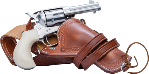 Cimarron Thunderer 45LC 3.5" SS Revolver - Doc Holliday Set with Knife & Holster - View 2