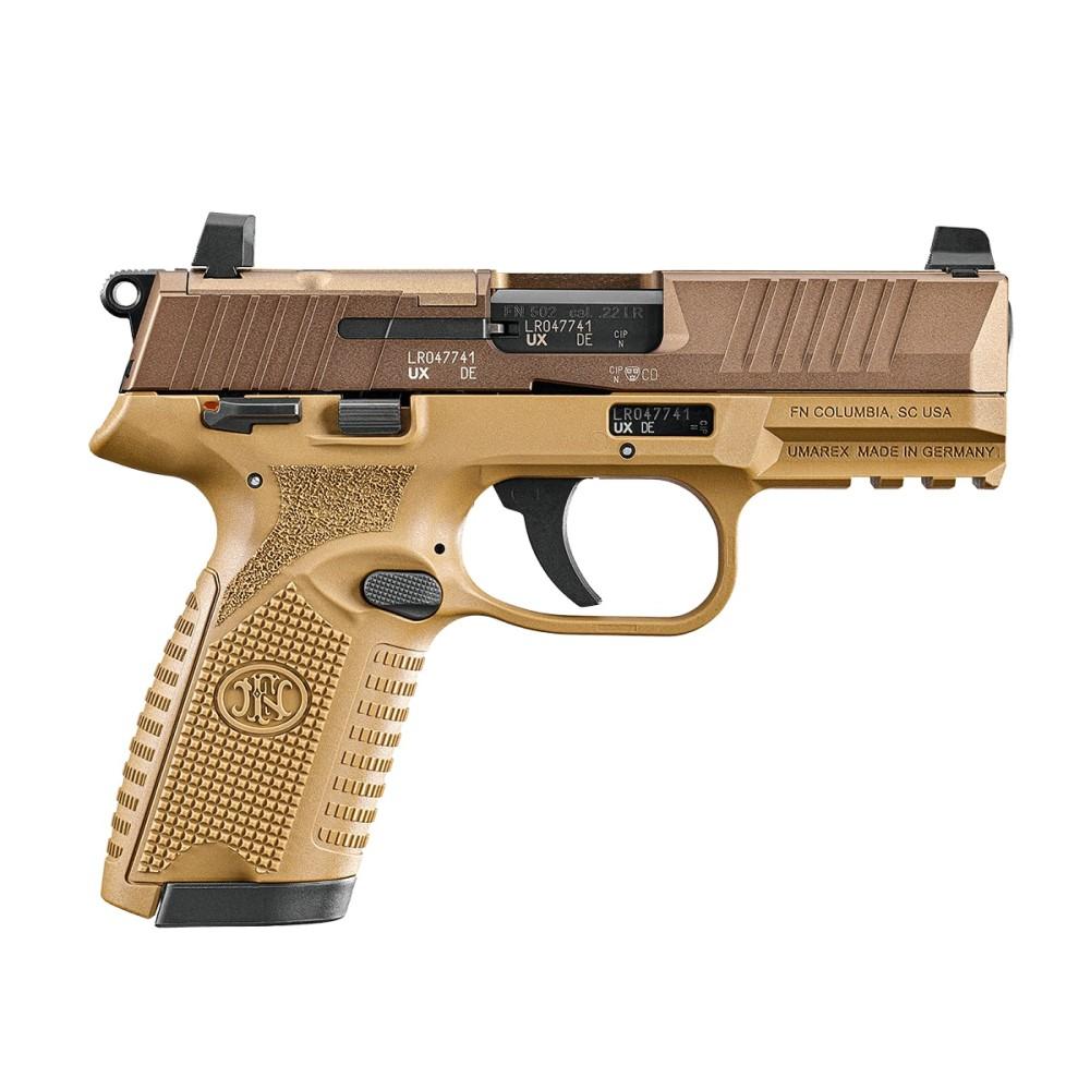 FN AMERICA FN 502 MRD .22LR 4in 2x10rd FDE SAO Pistol (66-101012) - View 2