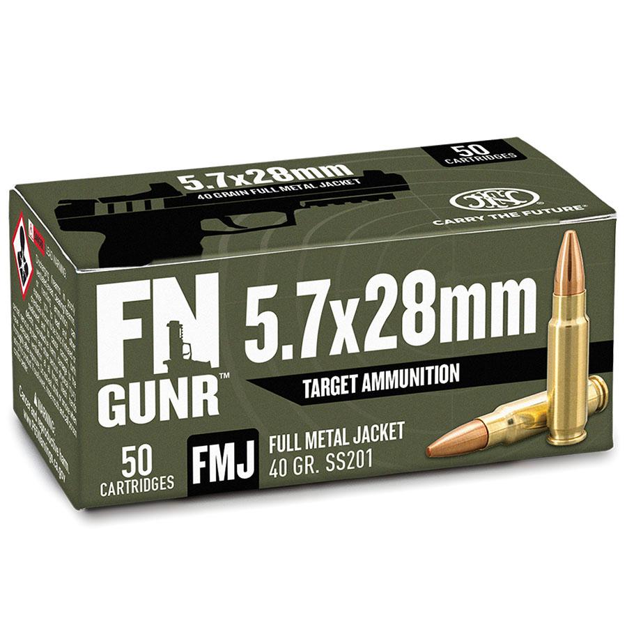 FN GUNR 10700032 5.7x28mm 40gr FMJ 50 Rounds Brass Case - View 2