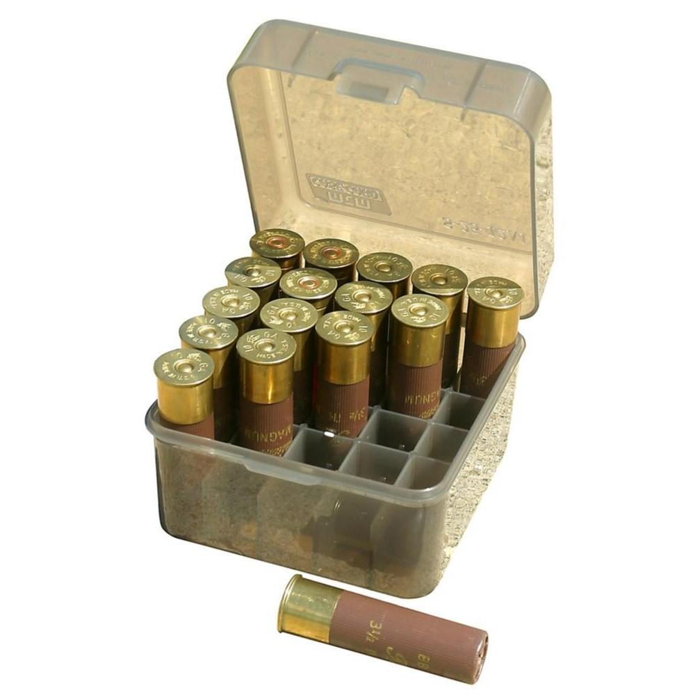 MTM Case-Gard Shotshell Boxes Dual Gauge 10/12GA 25rd - Clear Smoke S25-12M - View 2