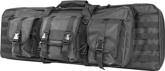 NcStar CVDC2946U36 VISM Double Carbine Case Urban Gray PVC Nylon 36" - View 2