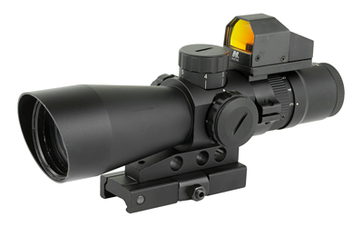 NcStar STM3942GDV2 3-9x42 Scope with Red Dot, MIL-Dot Reticle, QD Mount - View 2