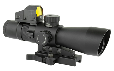 NcStar STM3942GDV2 3-9x42 Scope with Red Dot, MIL-Dot Reticle, QD Mount - View 3