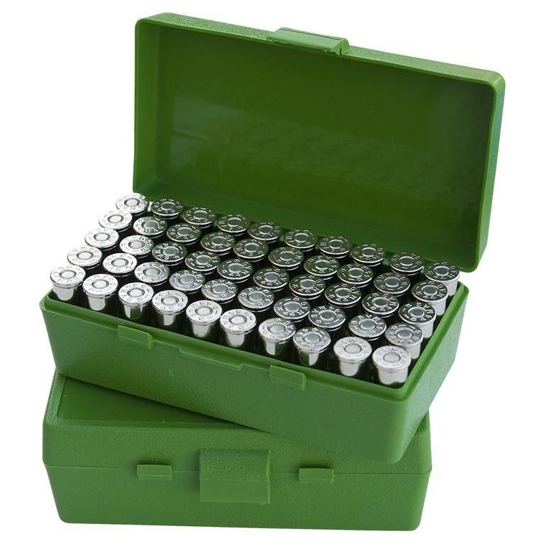 MTM Ammunition Box 50 Round Flip-Top 38 - 357 Green P50-38-10 - View 2