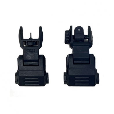 NcStar VG166 Picatinny Low Profile Flip-Up Front Rear Sight Set Black - View 2