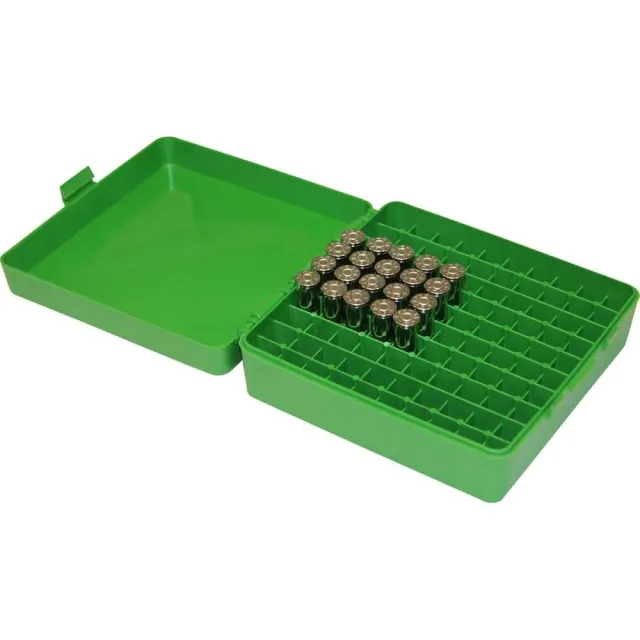 MTM Case-Gard P1004410 Ammo Box Green Holds 100 Rounds Handgun - View 2