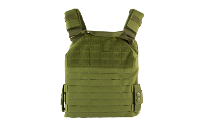 NcStar CVLCPC3050G Laser Cut Plate Carrier Green Medium-2XL with MOLLE Slots & Kangaroo Pouch - View 3