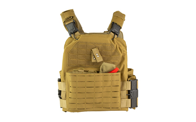 NcStar CVLCQRL3055T Laser Cut Plate Carrier 2XL Tan - Quick Release, MOLLE Slots, Kangaroo Pouch - View 2