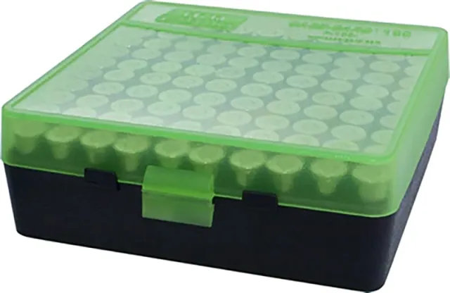 MTM P-100 Flip Top Ammo Box 45ACP/10MM 100rds Grn/Blk - View 2