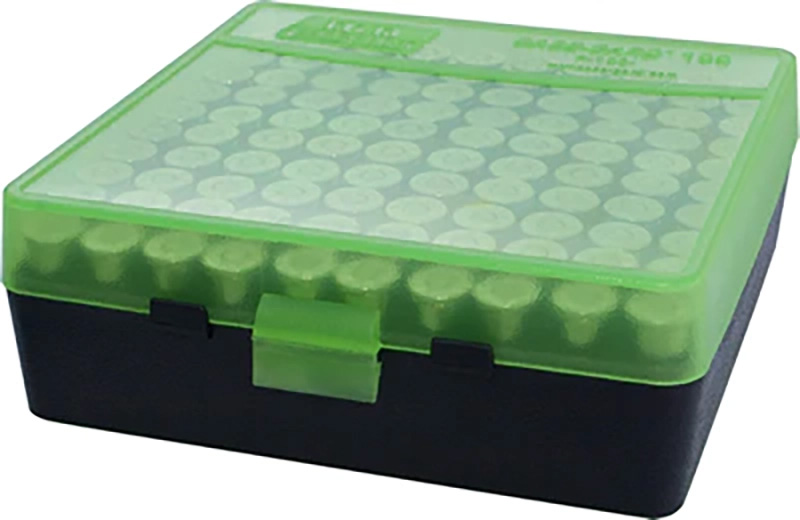 MTM Case-Gard P-100-9-16T Ammo Box 100 Rounds Clear Green Polypropylene - View 2
