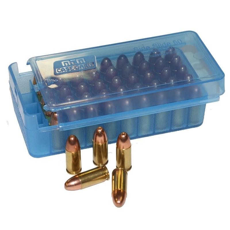 MTM Case-Gard P-50 .45 ACP 50 Rounds Handgun Ammo Box Blue-img-1