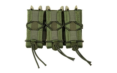 High Speed Gear 11PT03OD Pistol TACO Triple Mag Pouch, MOLLE, OD Green - View 2