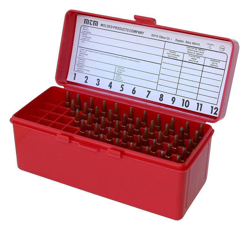 MTM Case-Gard R-60 Series Rifle Ammo Box - Red, 12 Pack - View 2