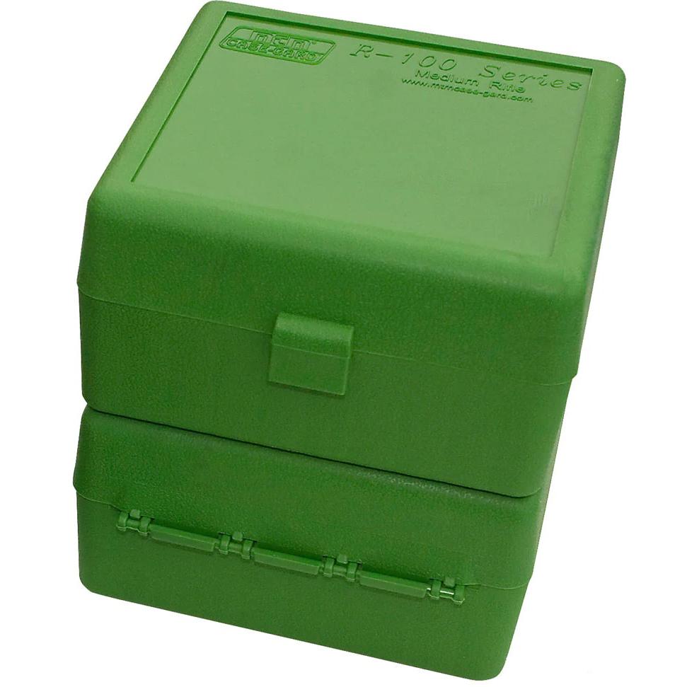MTM Ammunition Box 100 Round Flip-Top 223 204 Ruger 6x47 Green RS-100-10 - View 2