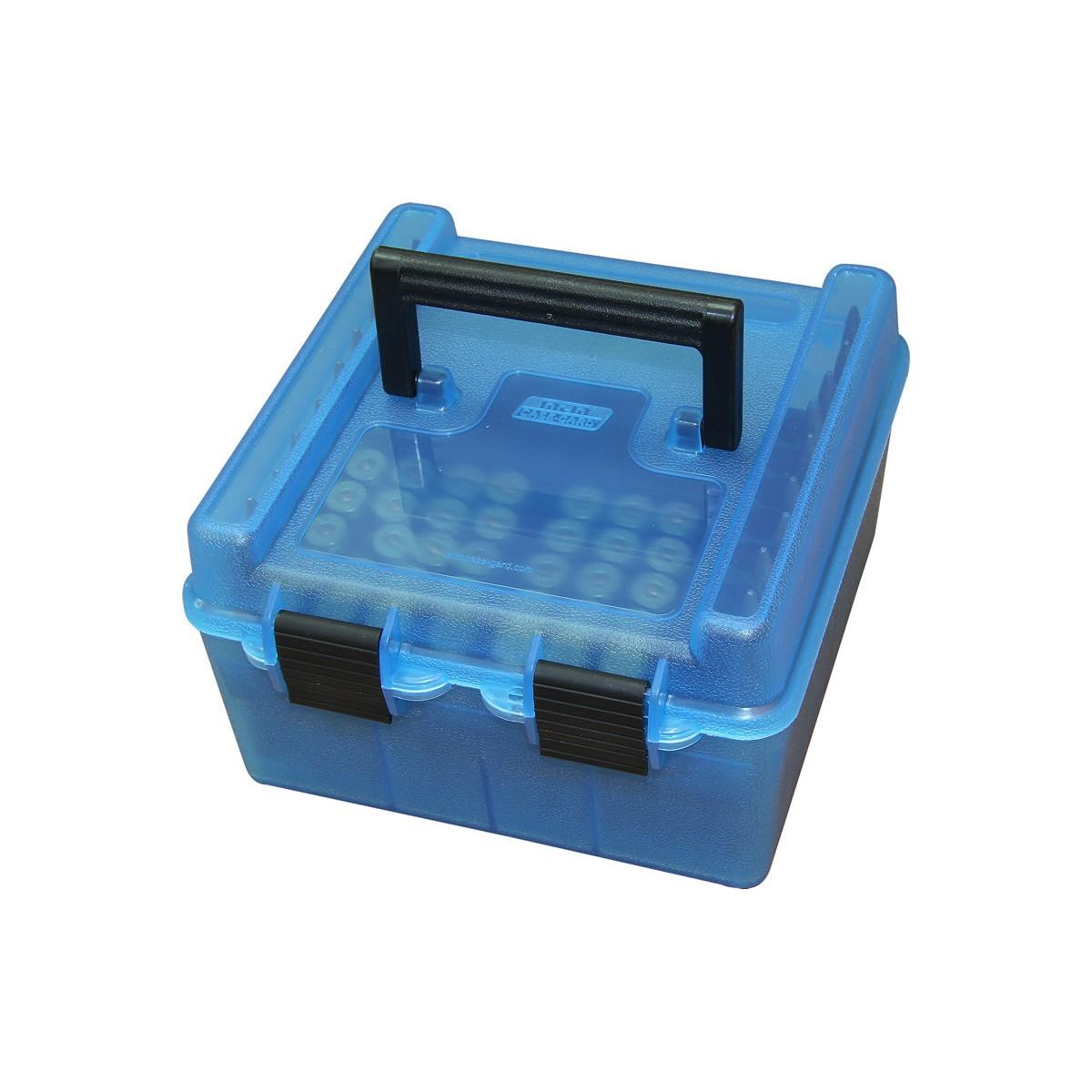 MTM Case-Gard DLX Ammo Box 100rd 22-250-458WIN CLRBL - Deluxe Rifle Ammo Box with Adjustable Inner Trays - Made in USA - View 2
