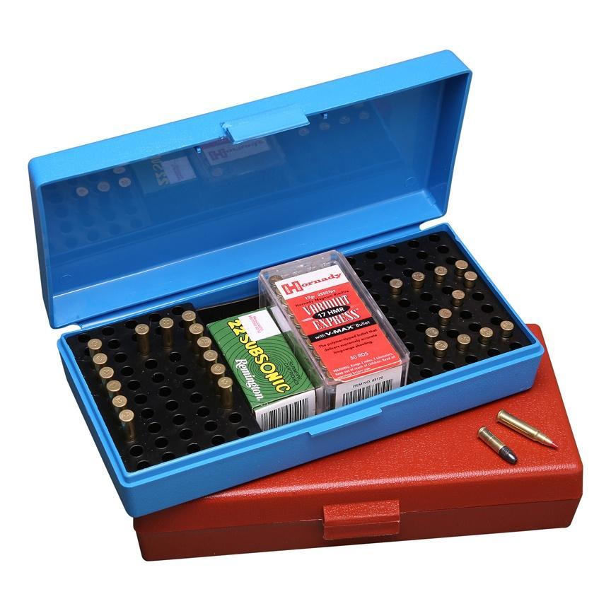 MTM 22 Long Rifle Rimfire Competition 100 Round Blue Ammo Box (SB-200-20) - View 2