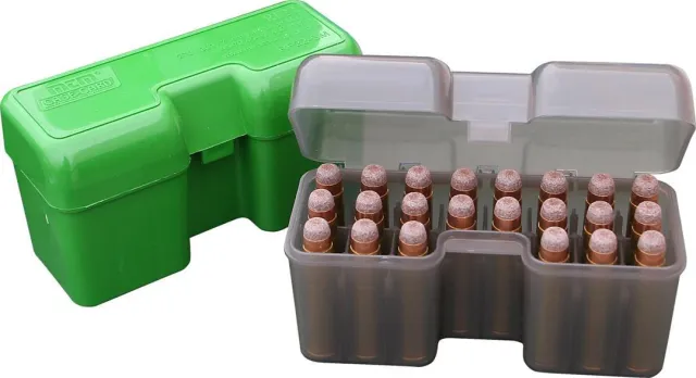 MTM Case-Gard RF22-SM-41 22 Round Short Magnum Ammo Box Polypropylene Smoke - View 2