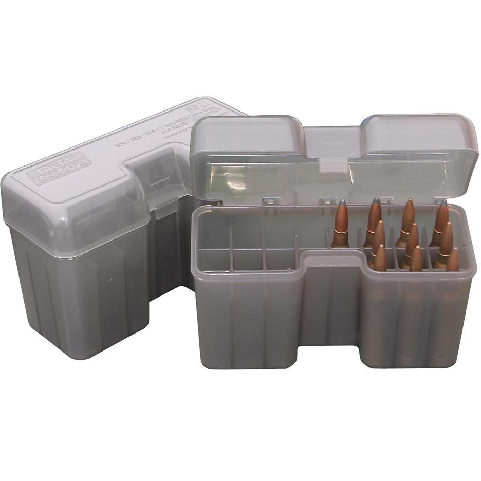 MTM Case-Gard RF22 Series 22 Round Large Magnum Ammo Box - Clear Smoke - View 2