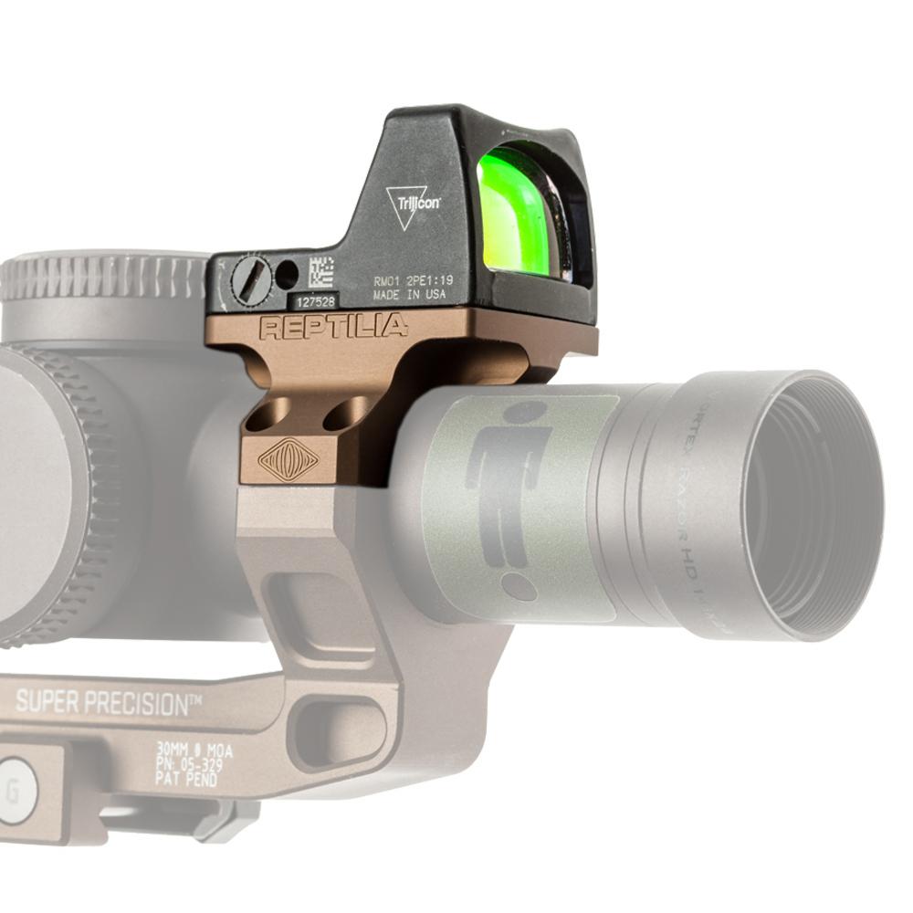 Reptilia ROF-90 Mount 30mm Black 7075-T6 Aluminum Compatible Trijicon RMR - View 2