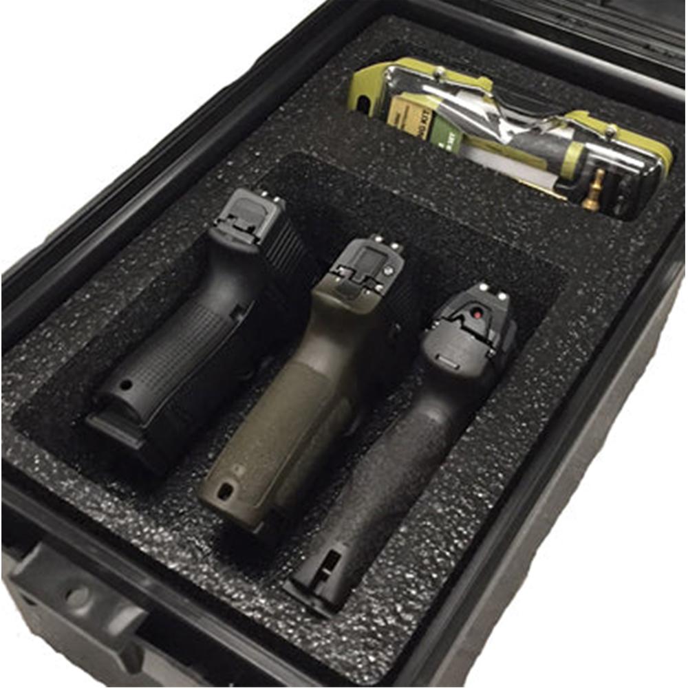 MTM TPC3 Tactical Pistol Case, Holds 3 Handguns, Dark Earth, Lockable - View 2