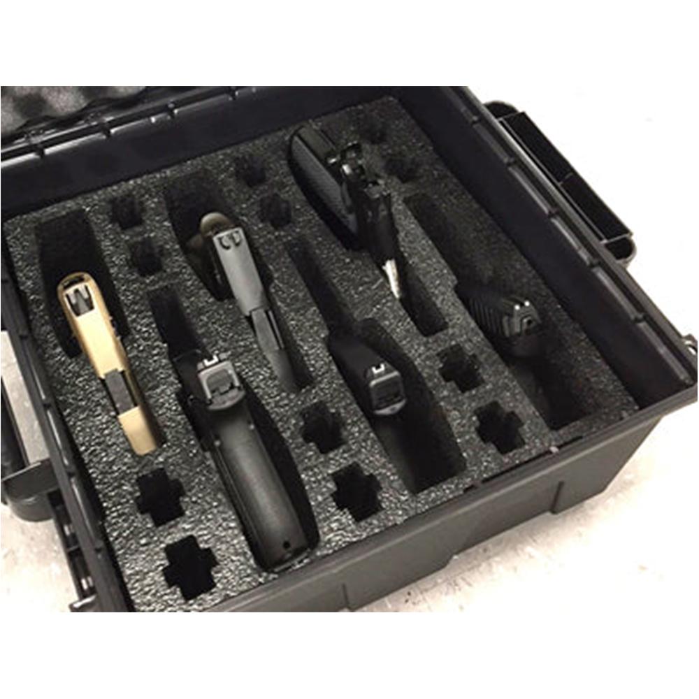 MTM TPC6 Tactical Pistol Case Dark Earth, Holds 6 Handguns, Water-Resistant - View 2