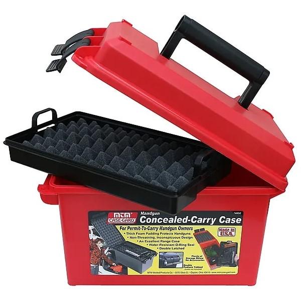 MTM Case-Gard Concealed Carry Case for Handguns - Red - View 2