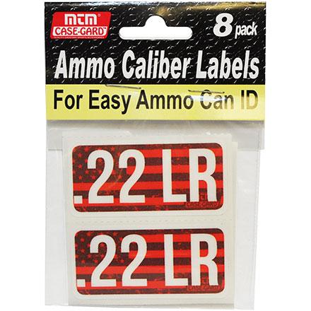 MTM Ammo Caliber Labels 22LR 8 Pack - Organize Ammunition - View 2