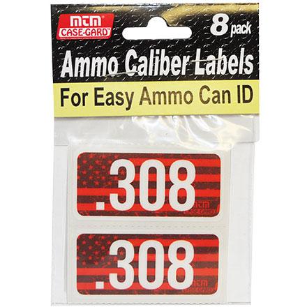 MTM Ammo Caliber Labels .308 8 Pack - Organize Your Ammunition - View 2