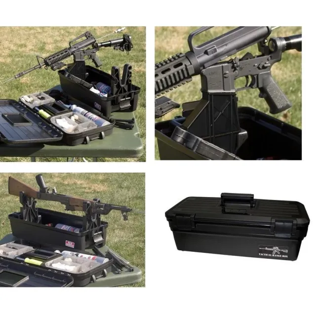 MTM Case-Gard Tactical Range Box with AR Rifle Mount, Black - View 2