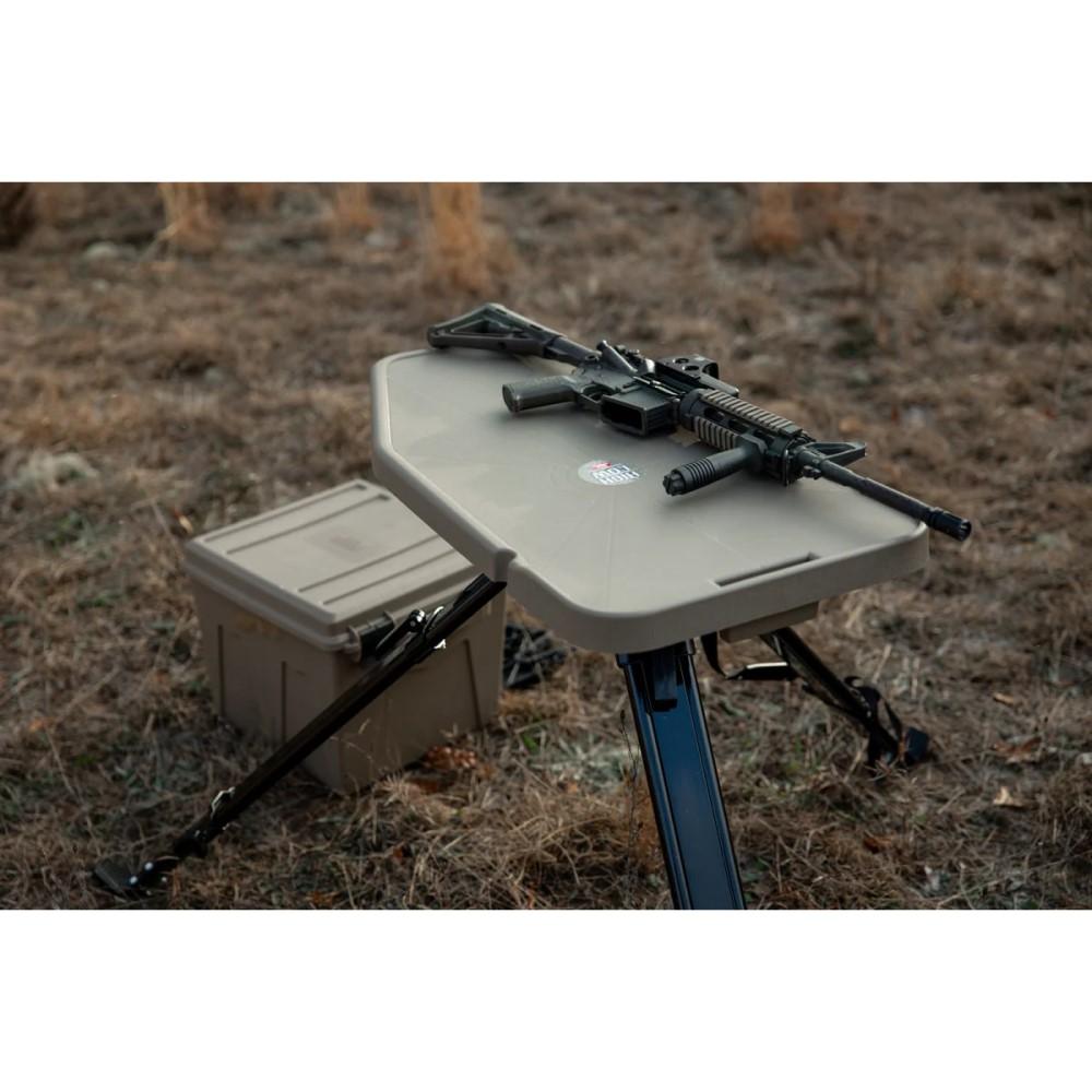 MTM Case-Gard High-Low Shooting Table 18 In to 55 In Dark Earth - View 2