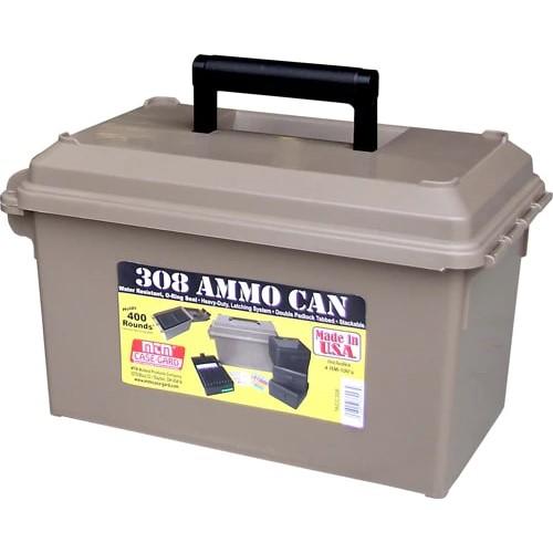 MTM ACC308 Ammo Can Dark Earth, Holds 400 Rounds, Includes 4 RM-100's - View 2