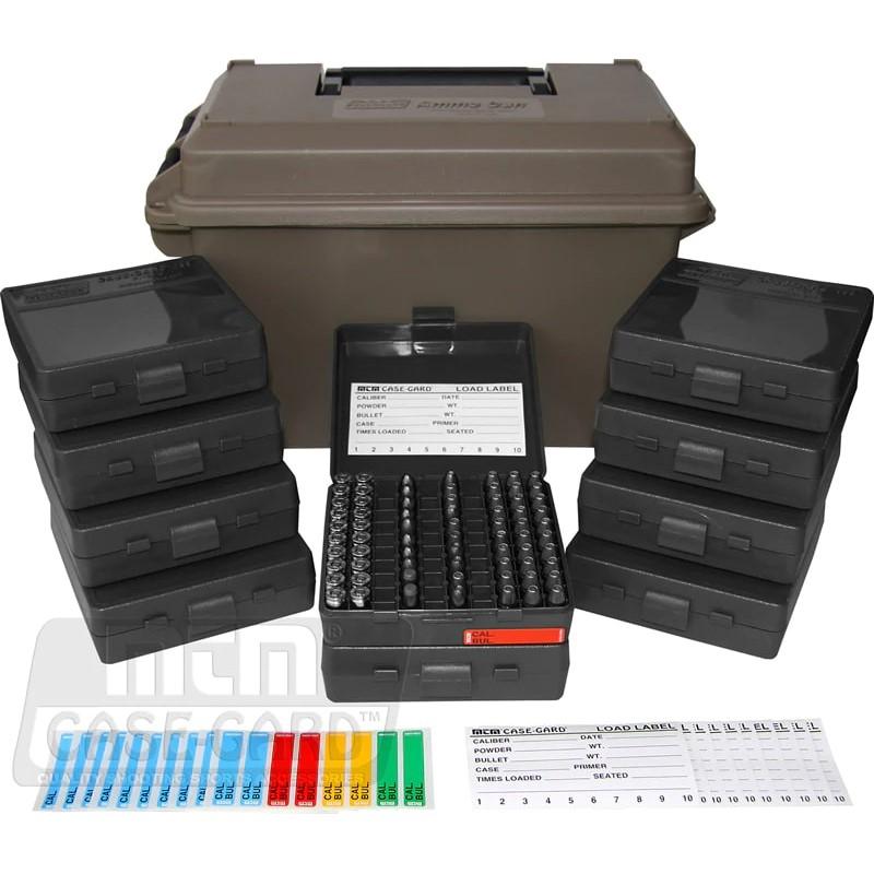 MTM ACC9 9mm Ammo Can 1000 Round, Dark Earth, 10 P-100-9s Boxes - View 2