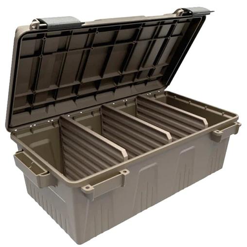 MTM Case-Gard Divided Ammo Crate Utility Box 17.7x8.6x6.6 Dark Earth - View 2