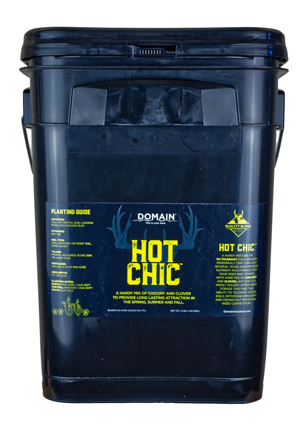 Domain HCFP3 Hot Chic Seed Mix, 1/2 Acre, Chicory & Clover, Perennial - View 2