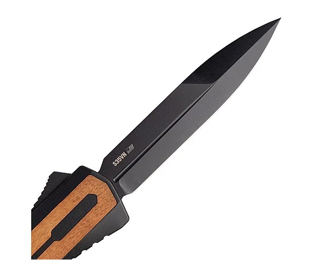 Zastava ZA7AWD A7 OTF Knife, Walnut Handle, S35VN Dagger Blade - View 2