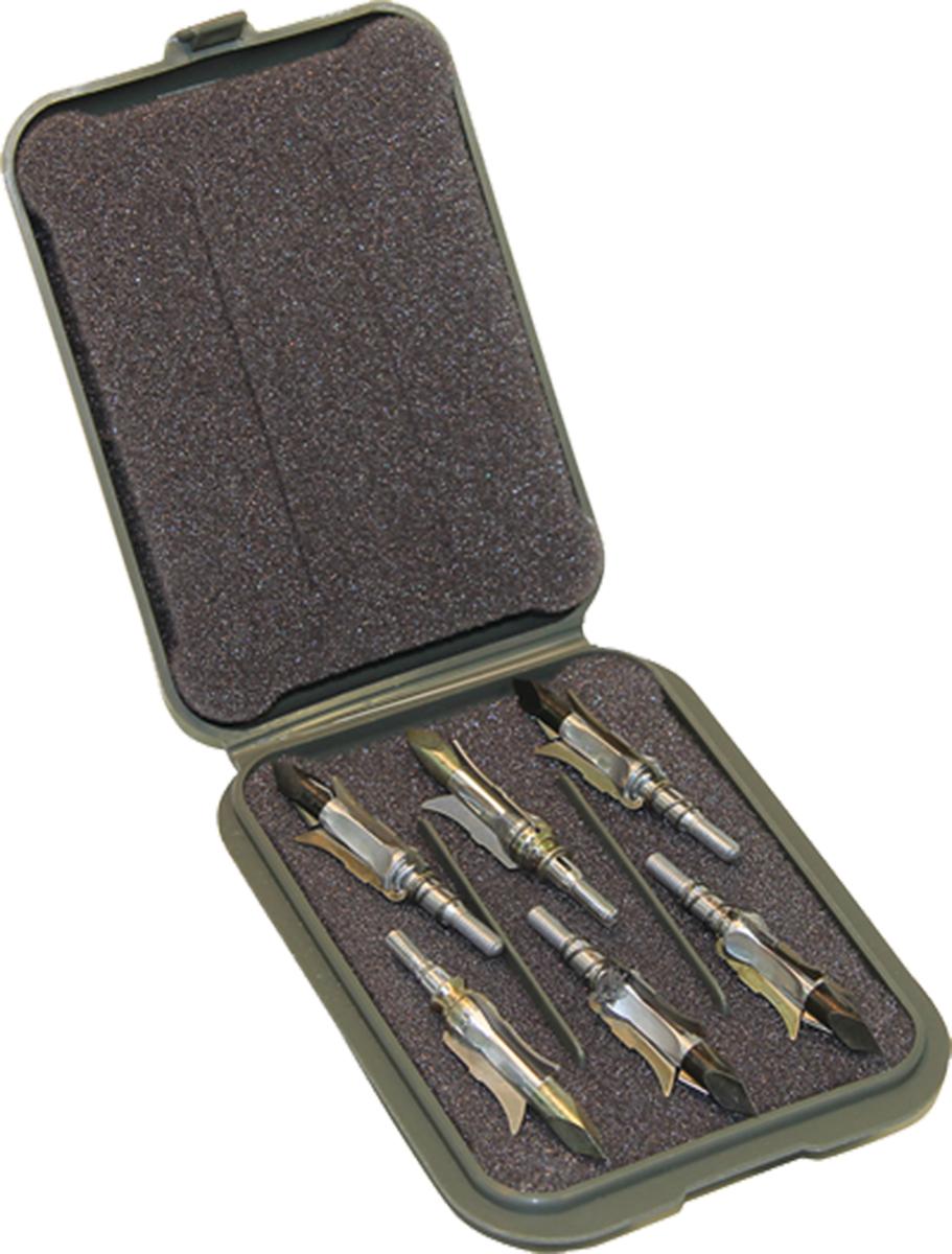 MTM Mechanical BROADHEAD Case Holds 6 BROADHEADS Army Green - View 2