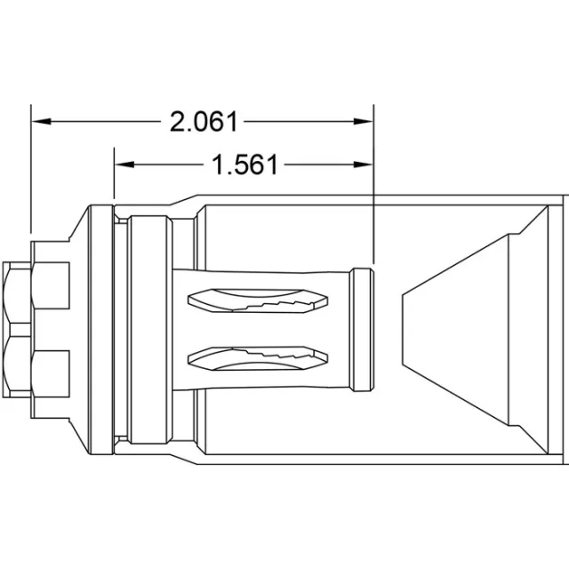 Rearden R2 Flash Hider .375 Cal M13.5x1LH Taper Shoulder Stainless Steel - View 2