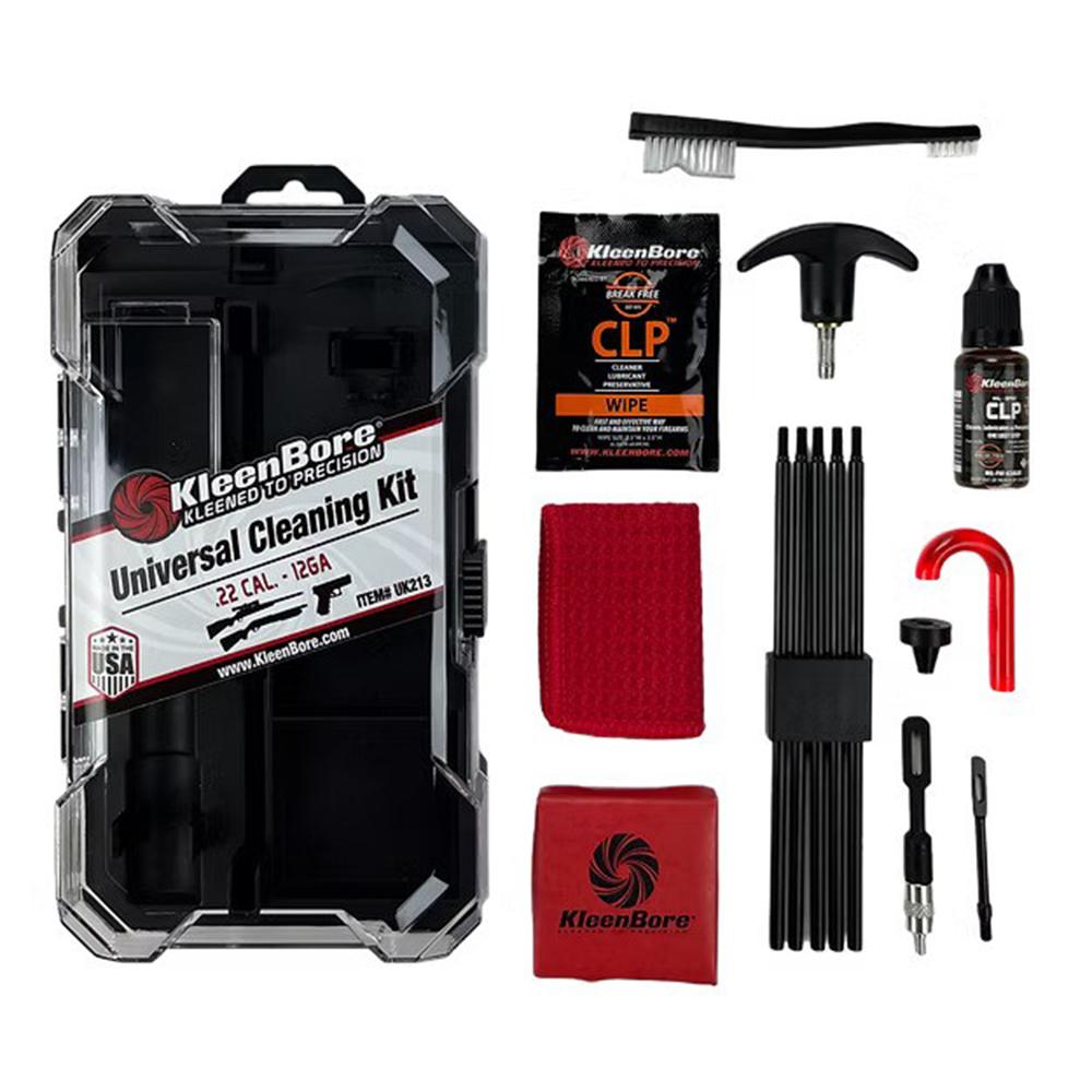 KleenBore Universal Cleaning Kit Steel Rods Swivel Handle Brushes Patches - View 2