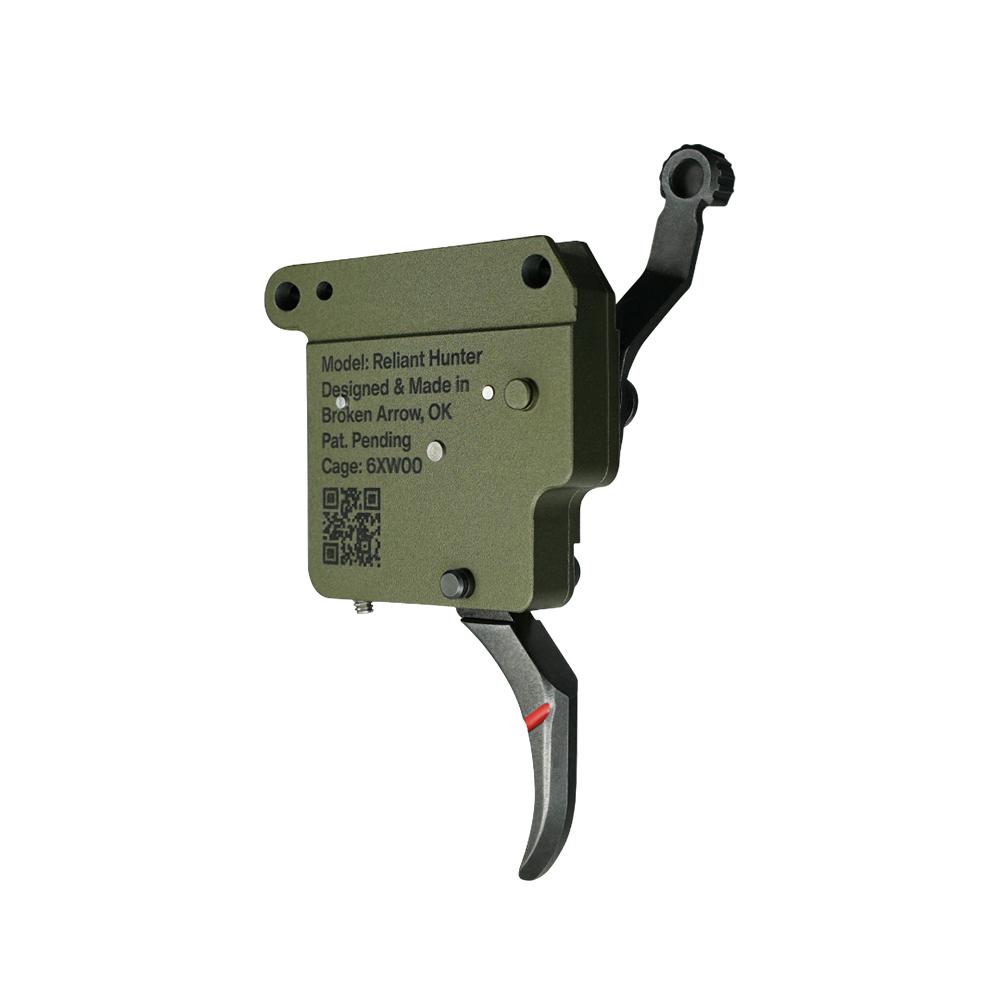 Rise Armament RA740BC Reliant Trigger Black/Green 7075 Aluminum Curved - View 2