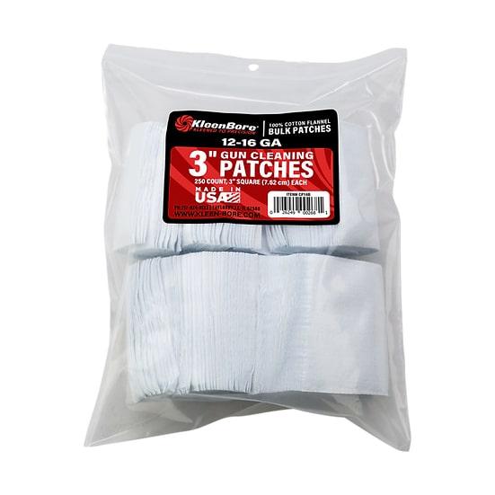 KleenBore SuperShooter Patch 12-16GA 3" Cotton 250 Pack - View 2