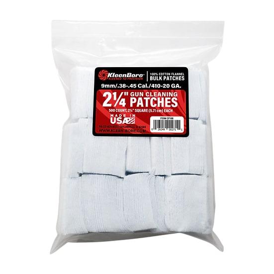 KleenBore SuperShooter Patch .38-.45/.410-20-Gauge 2.25" Cotton 500 Pack - View 2