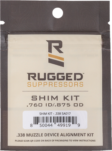 Rugged Suppressors SA017 Shim Kit .338 Cal 3/4"-24 M18x1 M18x1.5 - View 2