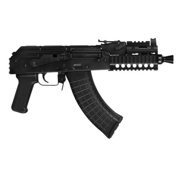 Pioneer Arms Quad-Rail Micro Hellpup PRO AK Pistol 7.62x39 30rd Magazine(2) 7 Barrel Picatinny Optics Rail - View 2