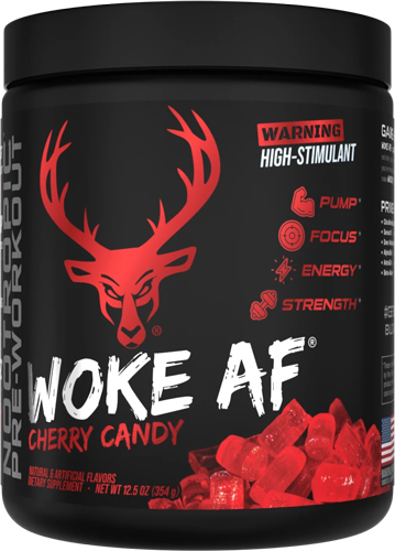 Bucked Up Woke AF Pre-Workout Cherry Hard Candy 30 Serving Tub - View 2