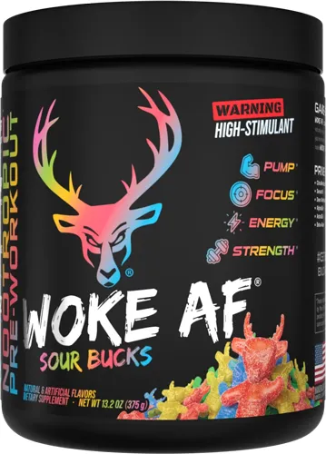 Bucked Up Woke AF Pre-Workout Sour Bucks 30 Serving Tub - View 2