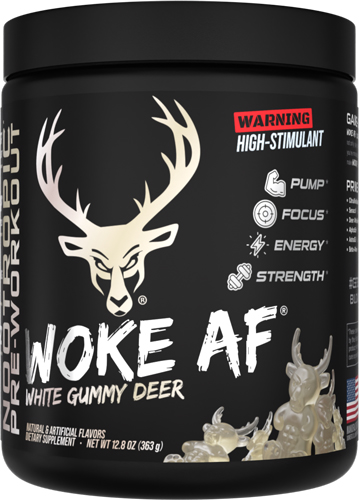 Bucked Up Woke AF Pre-Workout White Gummy Deer 30 Serving Tub - View 2