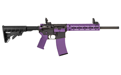 Tippmann M4-22 LTE Accent Semi-Auto Rifle - 22LR, 16" Threaded Barrel, Black/Purple, 25Rnd - View 2